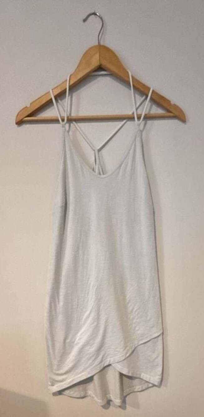 Lululemon Athletica White Striped High-Low Dress Size 4